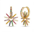 Colourful Kaleidoscope Huggie Hoop Earrings